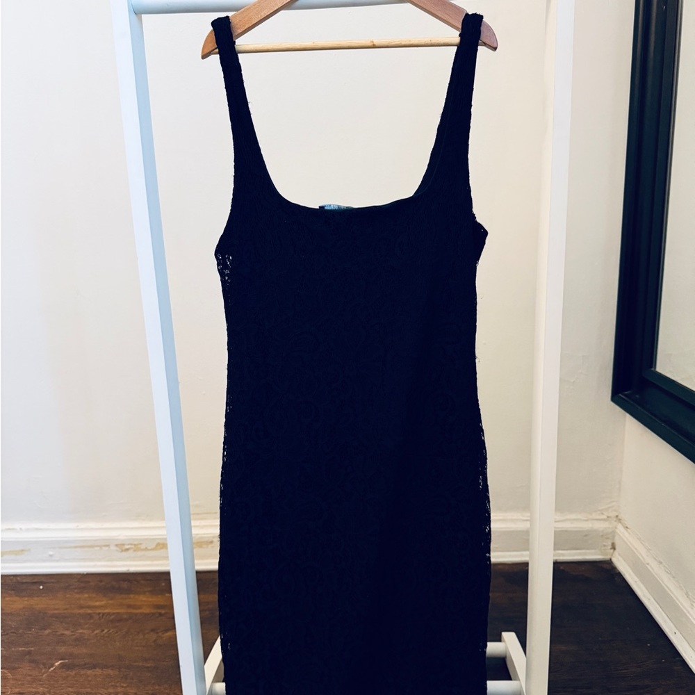 Zara Elegant Black Lace Dress